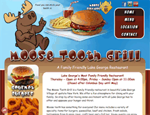 Tablet Screenshot of moosetoothgrill.com